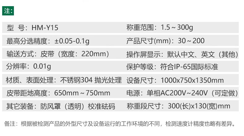 稱重機產品參數 稱重機產品參數